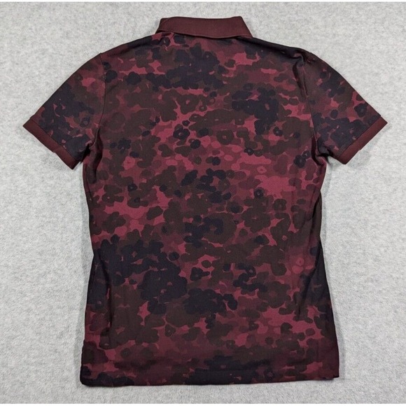 BURBERRY BRIT‎ Men Shirt Medium Polo Camo Logo Collar Short Sleeve Casual Luxury - Picture 4 of 10